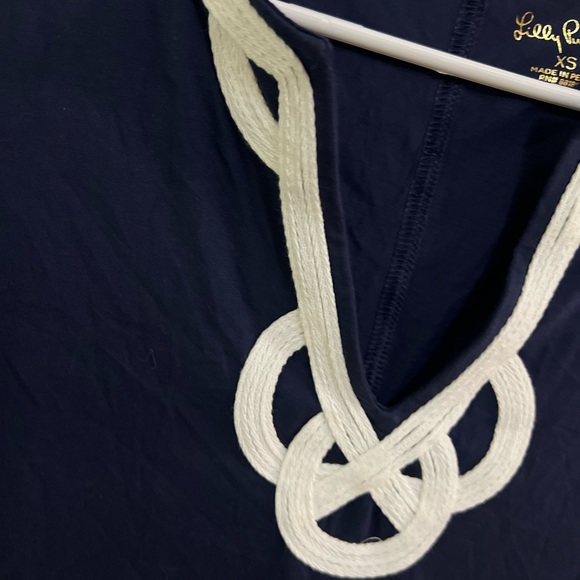 Lilly Pulitzer Womens Brewster Short Sleeve T-Shirt Dress In True Navy NEW XS - Picture 8 of 9